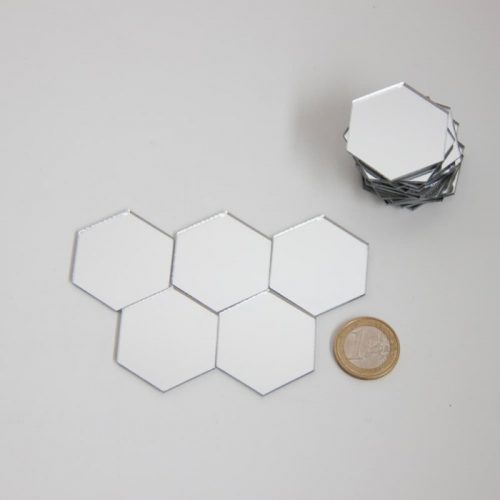 Buy wholesale Mirror hexagons 16 pieces - Self-adhesive mirror