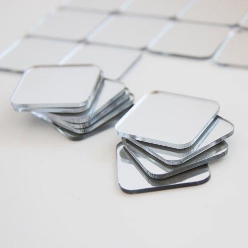 Stock of mirror tiles square shape