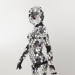 Top side part of Disco ball sparkly mirror bodysuit costume