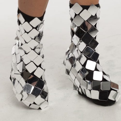 Disco ball mirror overshoes - Square style posing 5