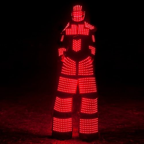 Bright RED effect in th dark of LED light up RGB Stiltman Guetta style