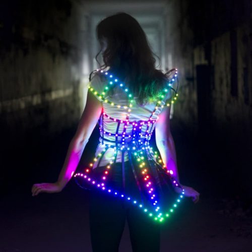 SMART light up cage dress - led corset ems delivery