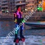Day light flyboard performance in LED suit