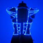 Led cage corset - Shoulders type glowes in blue light