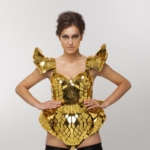 Unique design mirrored corset from Etereshop view from front