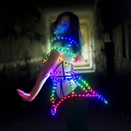 Programmable corset LED dress - Iris