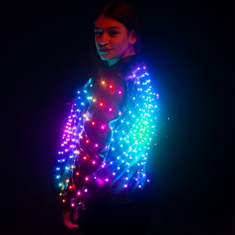 Led light up jacket with custom lighting effects ★350 leds by