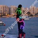 Day light flyboard performance in pixel suit