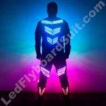 Glowing in the dark LED suit for water sport