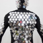 Shoulders area of discoball costume