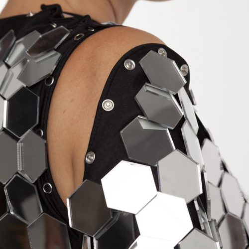 Untouching the sleeve Disco ball bodysuit "Hexagons" transformer