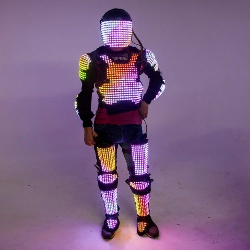 LED rave outfit costume for party in fulll height