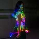 rave led burning man cage dress - Iris