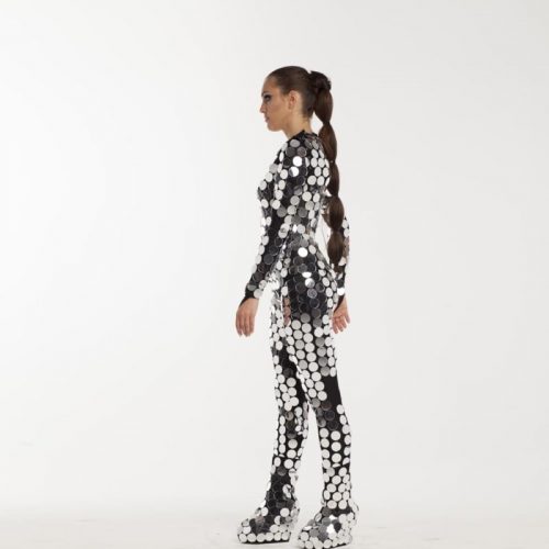 Without mask and pants part Disco Ball Bodysuit "Circle" Transformer view from side
