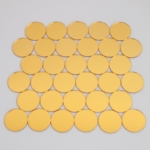 Gold Round mirror pieces makes a pattern