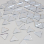 Mirror triangles in silver colour