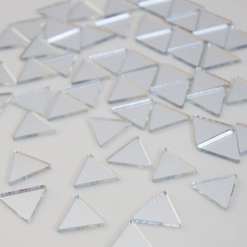 Mirror triangles in silver colour