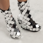 Disco ball mirror overshoes - Square style posing 2
