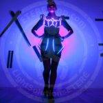 Glow in the dark costumes for adults + controllable effects system