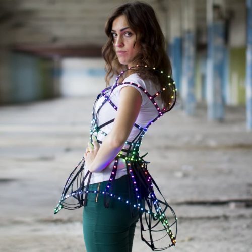 Light up cage dress - rave led products from Etereshop