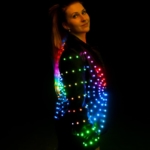 Half a turn pose in a Light up Jacket
