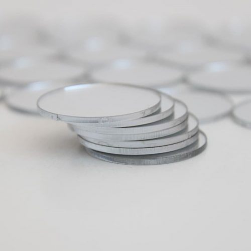 Stock of mirror silver big circles