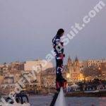 Day light flyboard performance in light Up suit