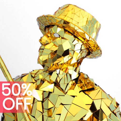 Gold Mirror man costume