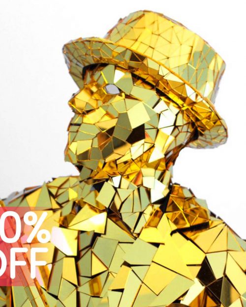 Gold Mirror man costume