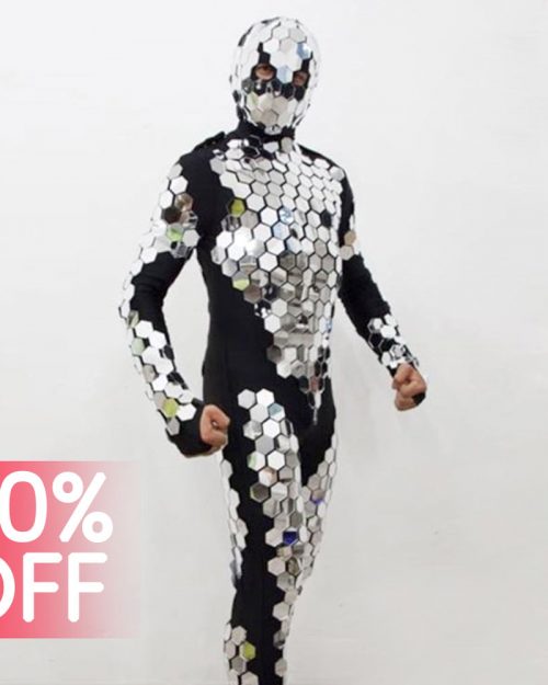 Festival wear custom rave glitter sparkly gold mirror shoes high boots