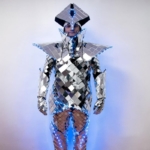 Square glass style - Mirror Costume Ice Guardian from front