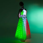 LED light up Pixel prom dress galaxy design