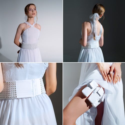 LED light up Pixel prom dress galaxy design