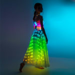 LED light up Pixel prom dress galaxy design