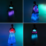 LED light up Pixel prom dress galaxy design