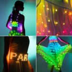 LED light up Pixel prom dress galaxy design