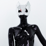 Kitty 3D mask on mannequin