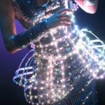 Musicain in smart LED corset