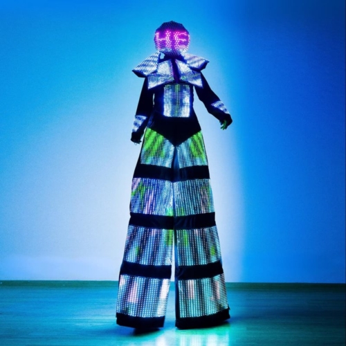 stilt walkers led light up or mirror costumes 10k pixels best pixels costume
