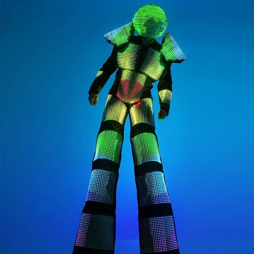 led Stilt walker robot suit