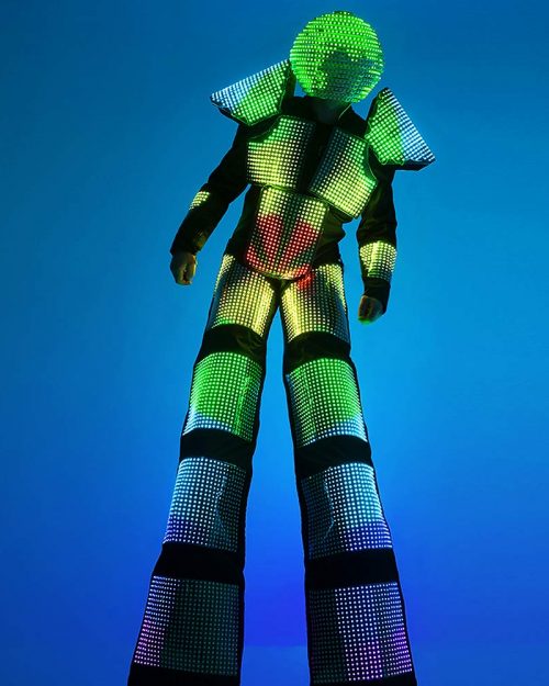 led Stilt walker robot suit