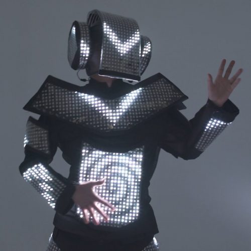 LED armor suit with effects of twisting bellt