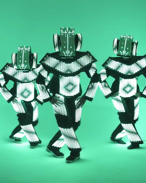 LED screen Armor Robot Suit for performances