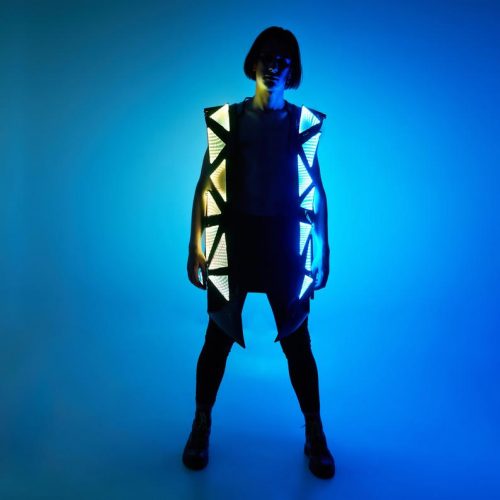 Infinity mirror LED Vest light up screen clothing for parties and events