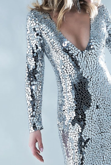 mirror sequin dress