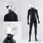 Set of images of mirror ball mask