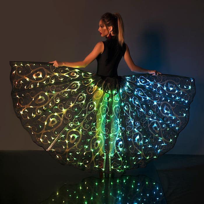 Peacock tail led light dress costume 500LEDs