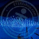 Blue line Effect on the LED cube decoration