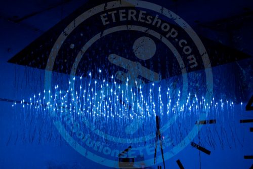 Blue line Effect on the LED cube decoration