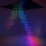 3D LED Cube with curve raonbow line effect